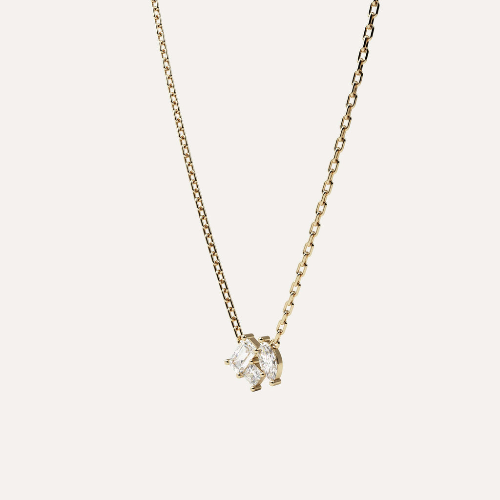 diamanthalskæde udført i 14k guld fra jonatan dror