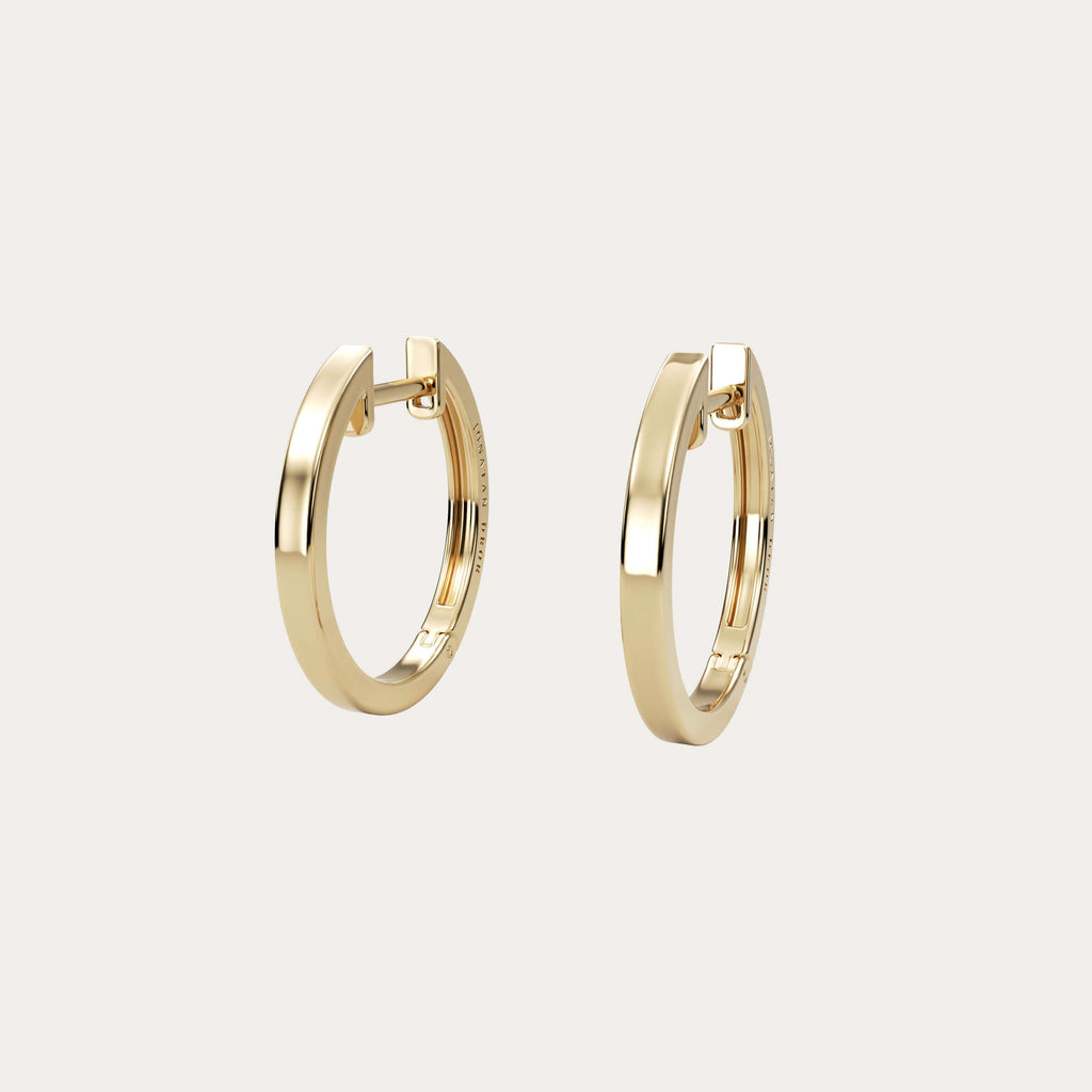 hoops i 14k guld med blank overflade