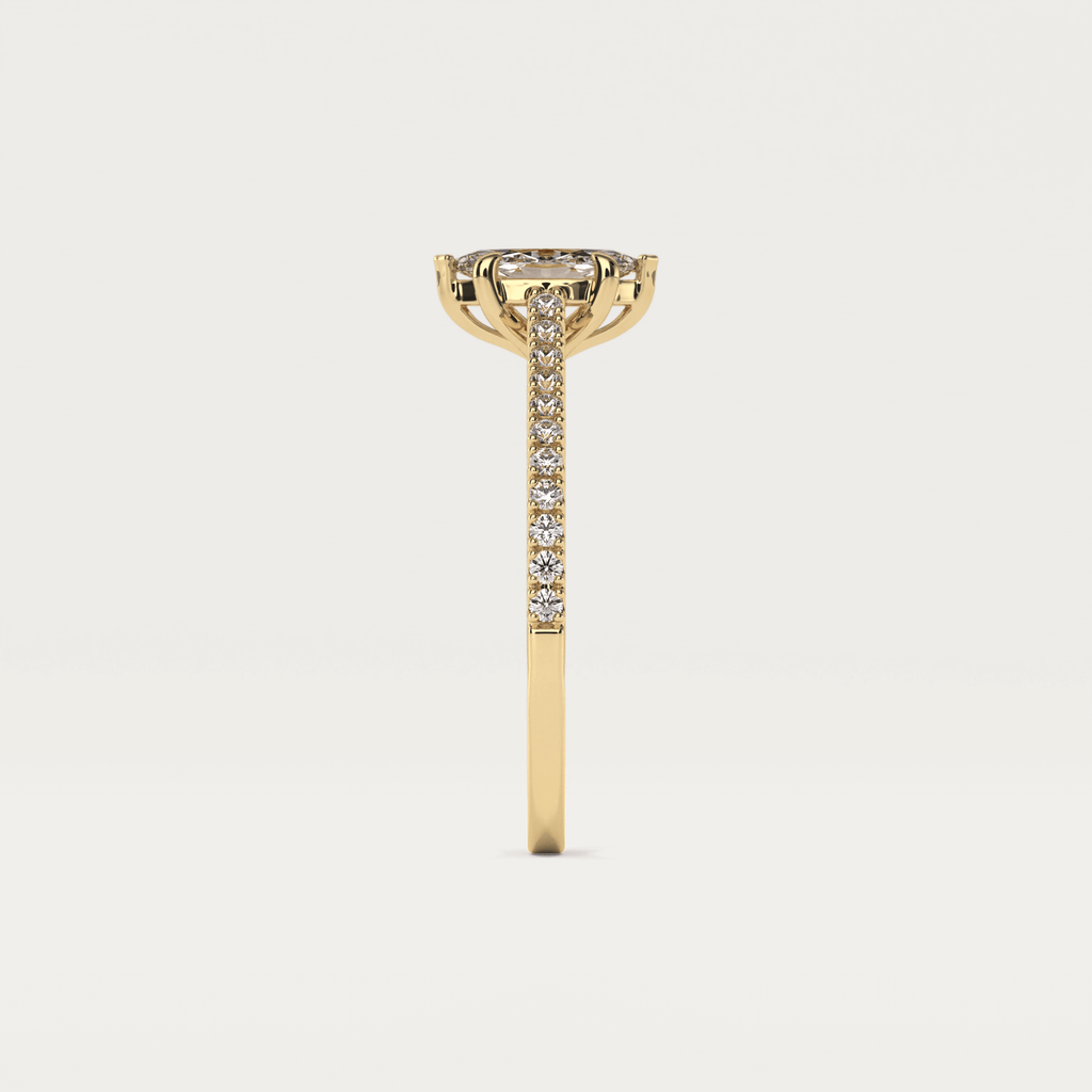 Ring med marquise diamant i 18 karat guld og GIA certifikat