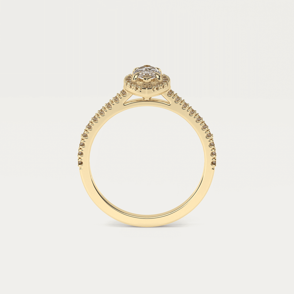 Forlovelsesring med marquise diamant i 18 karat guld med GIA certifikat