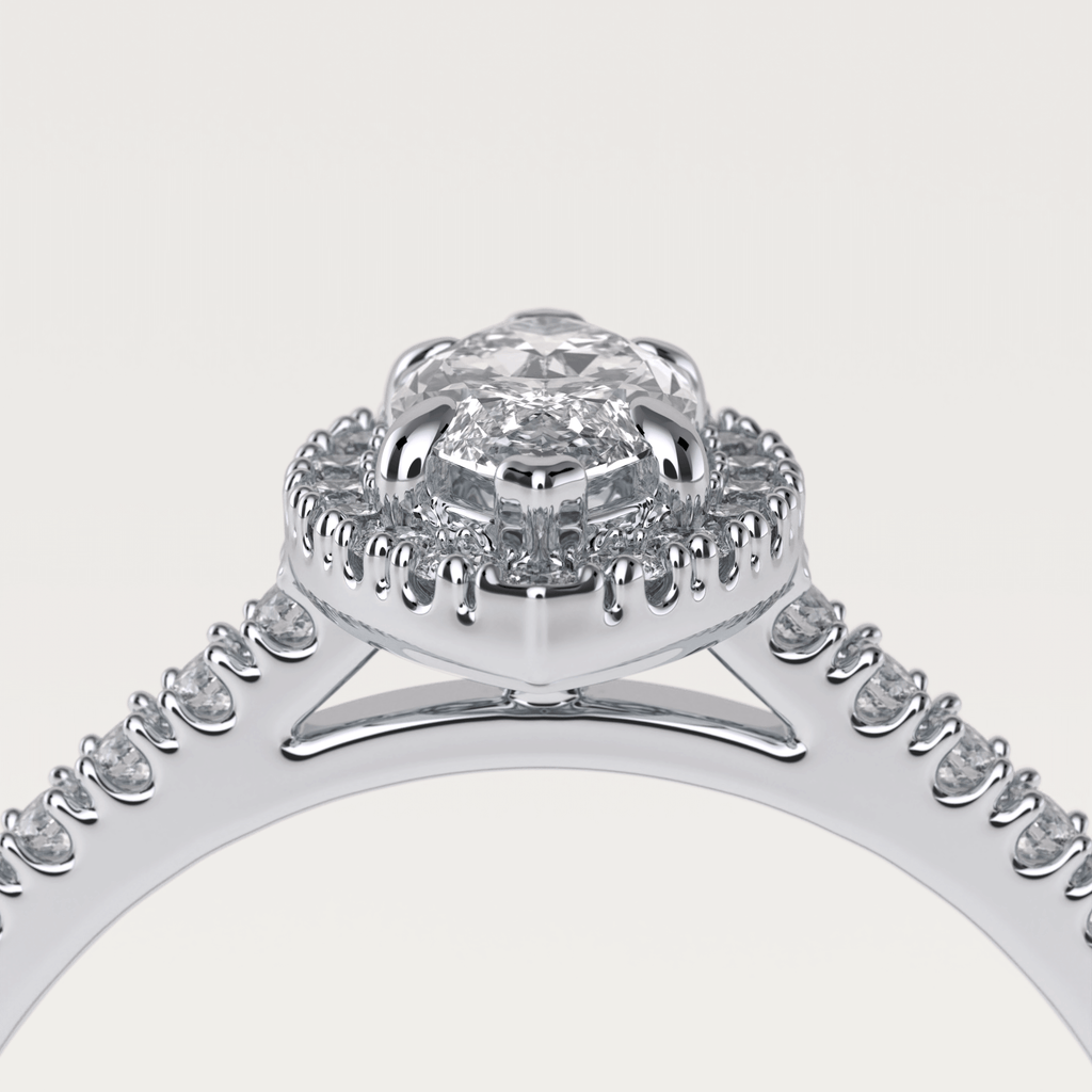 marquise slebet diamantring som fremstilles i platin