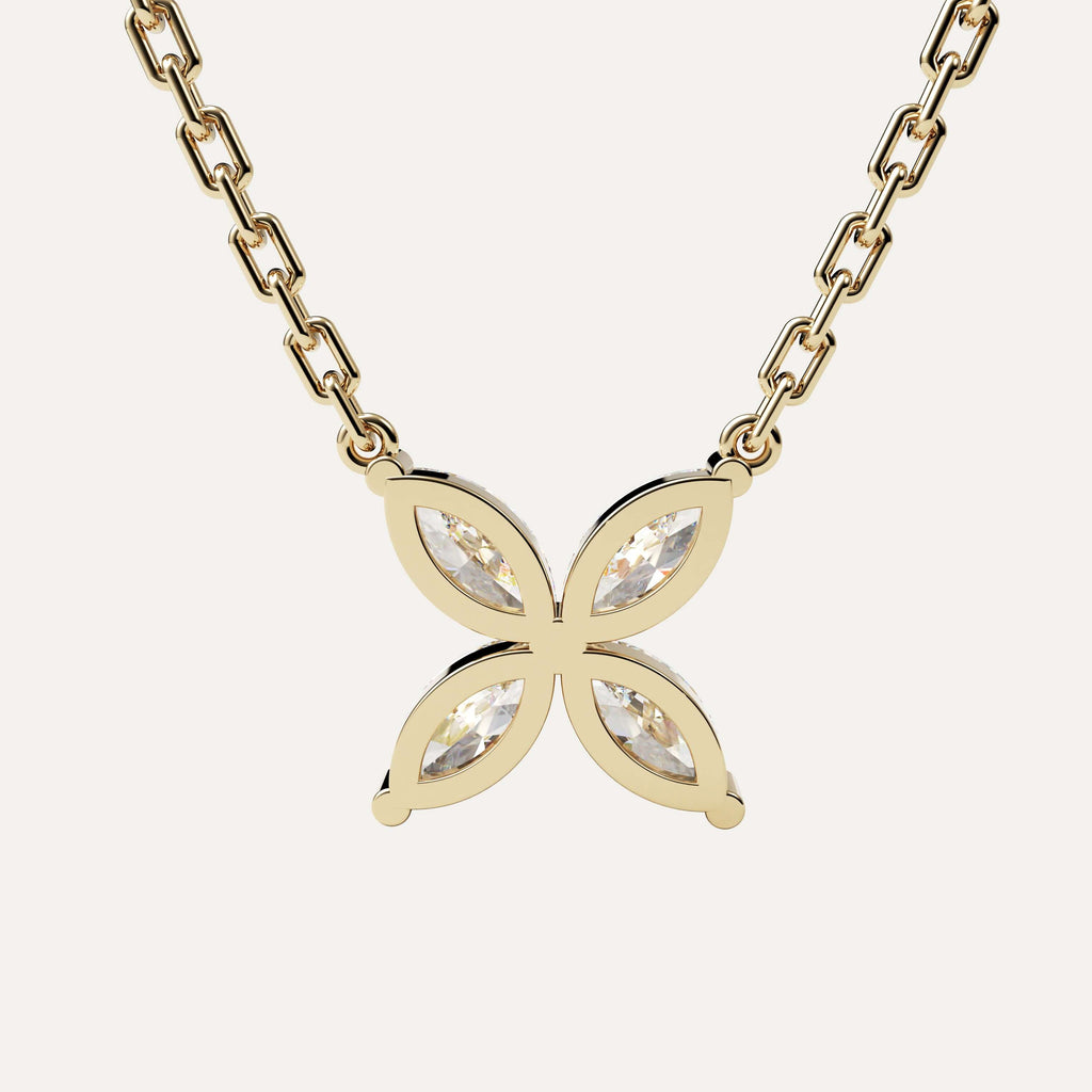 halskæde i 14k guld med diamanter