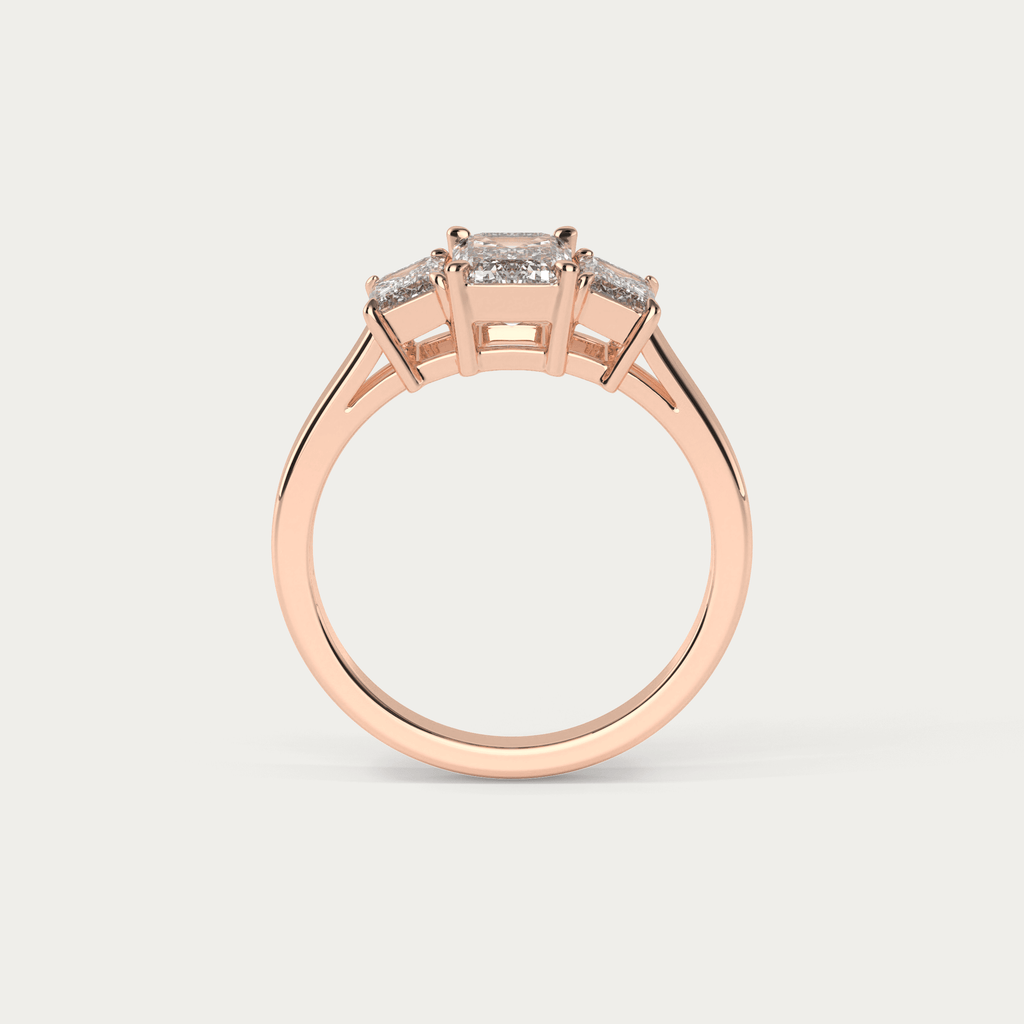 Forlovelsesring i 18k rosaguld med diamanter