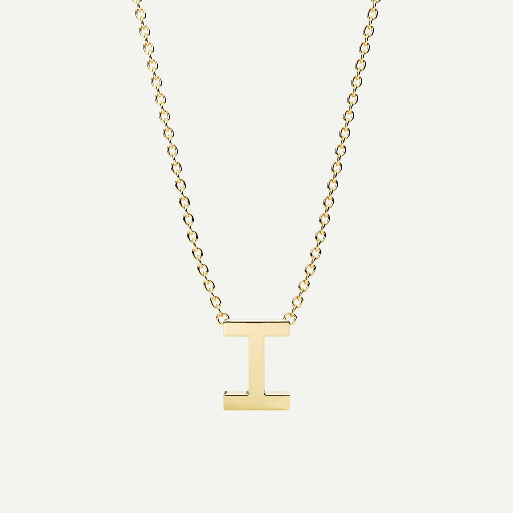 Halskæde med bogstav I i 14 karat guld fra Jonatan Dror