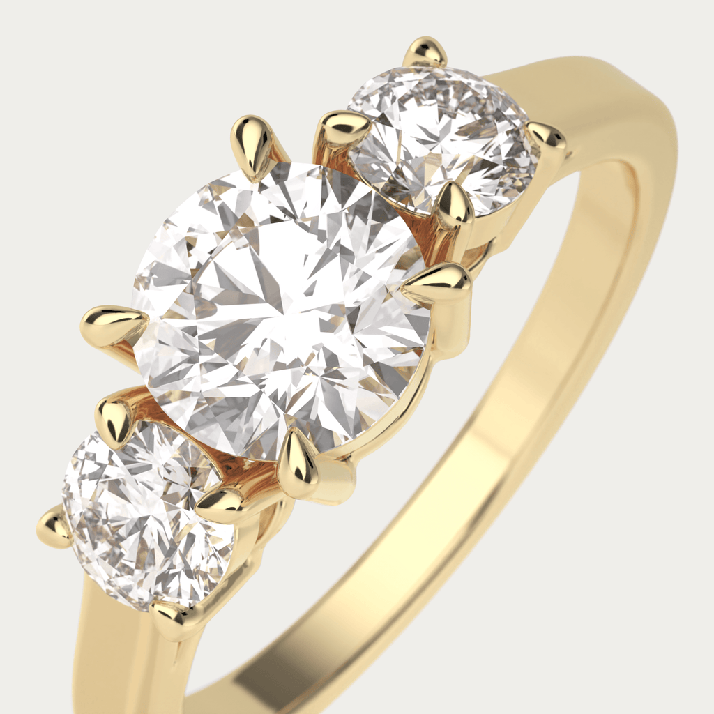 Forlovelsesring i 18K guld med diamanter