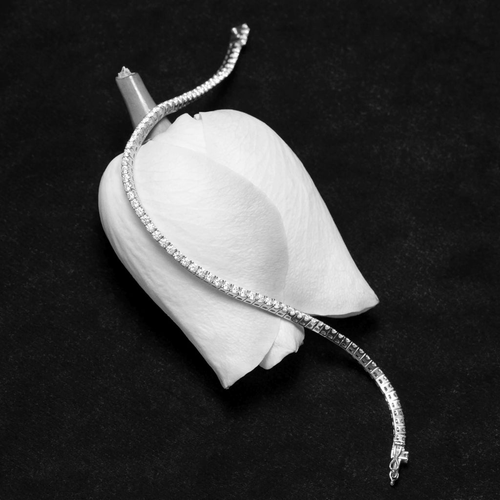 Tennisarmbånd med Top Wesselton diamanter i 14 karat hvidguld fra Jonatan Dror