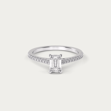 Forlovelsesring i platin med diamanter fra Jonatan Dror